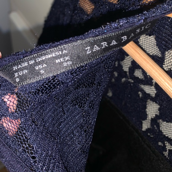 Zara Navy Lace Dress - Picture 3 of 7